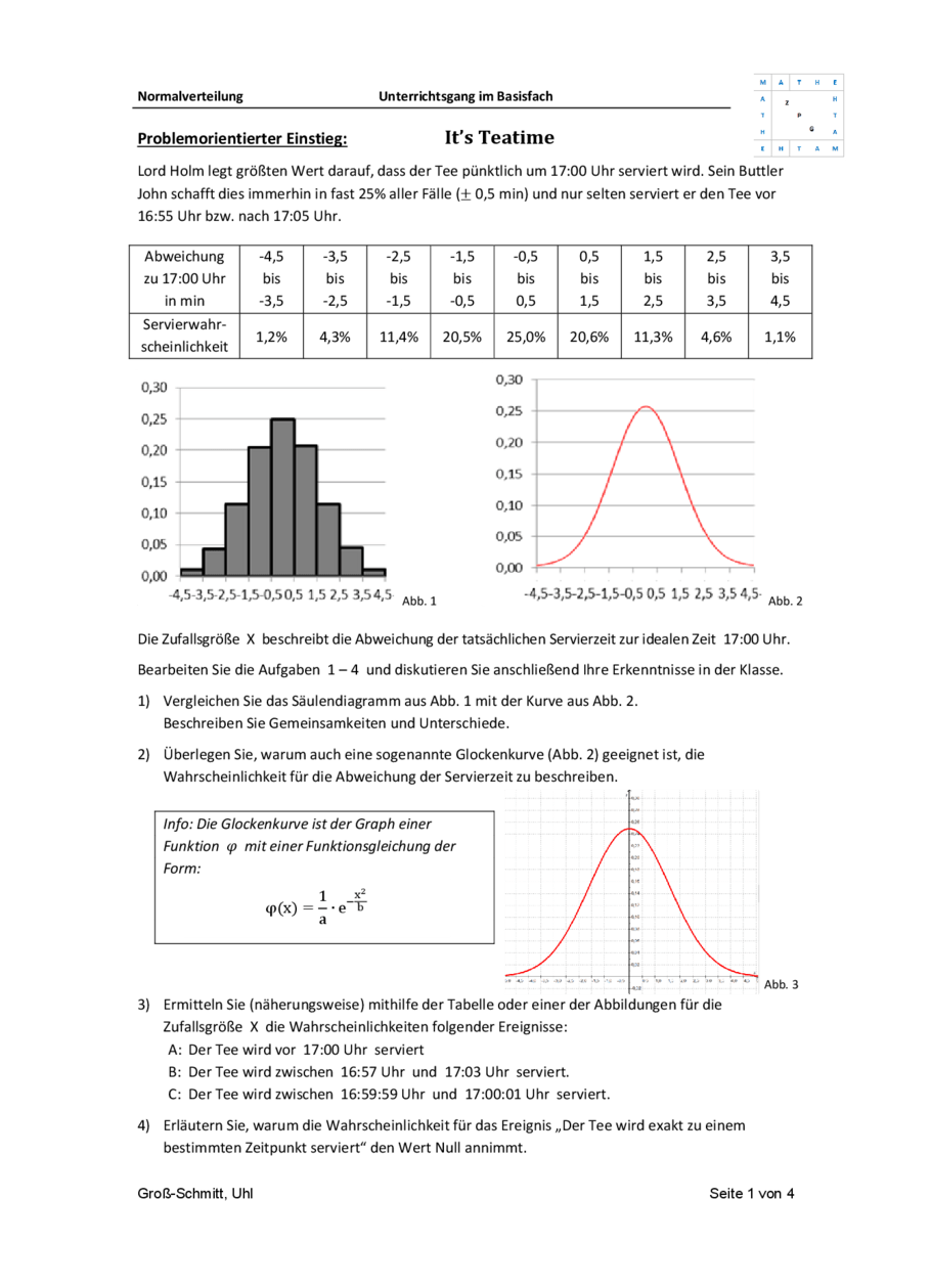 Einstieg: Normalverteilung, Seite 1