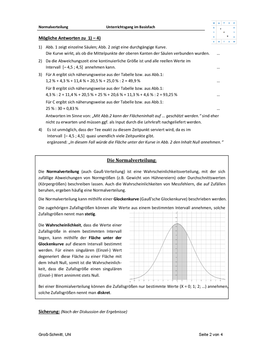 Einstieg: Normalverteilung, Seite 2