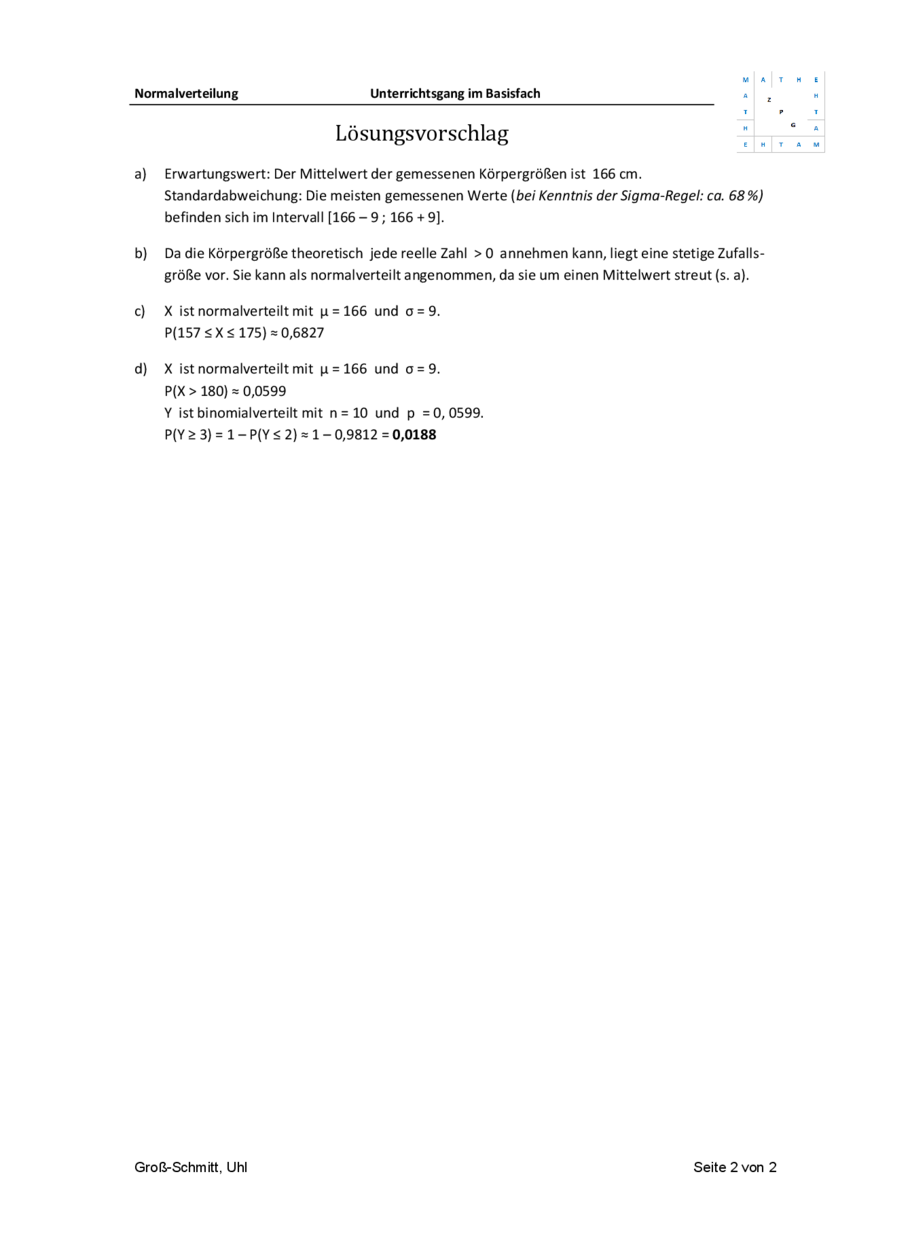 Übung: Körpergröße, Seite 2