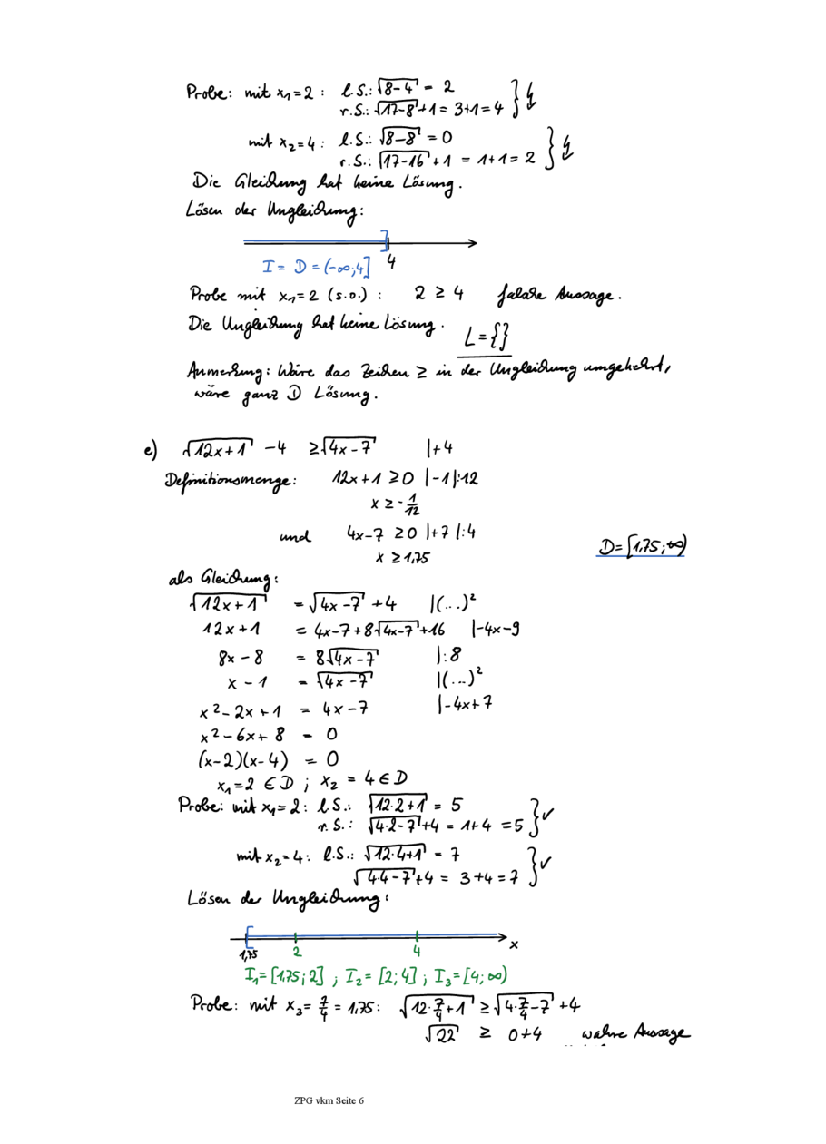 Alternative Lösung: Handschriftlich, Seite 6