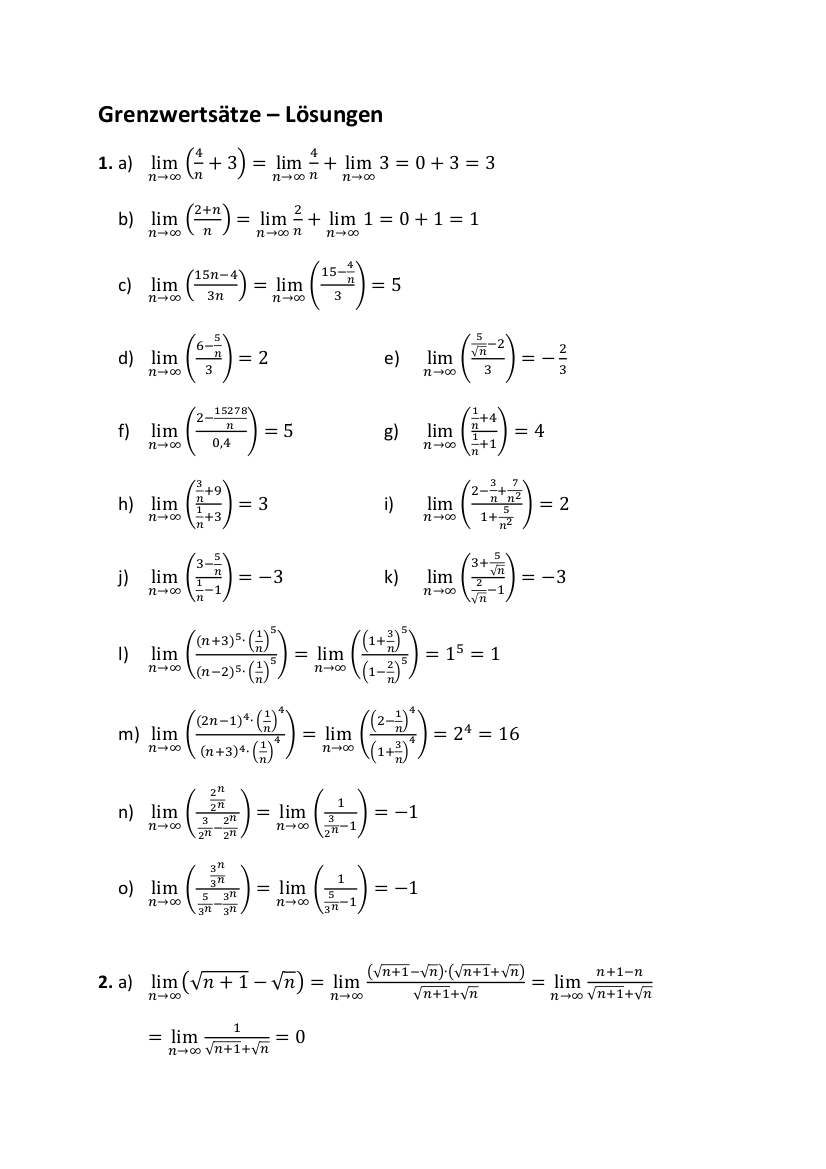 Wurzelgleichungen, Seite 1
