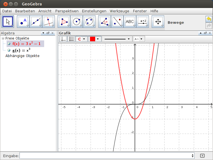 GeoGebra: Funktion farbig