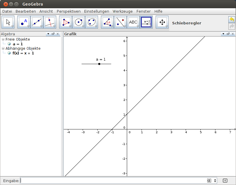 GeoGebra: Schieberegler anwenden