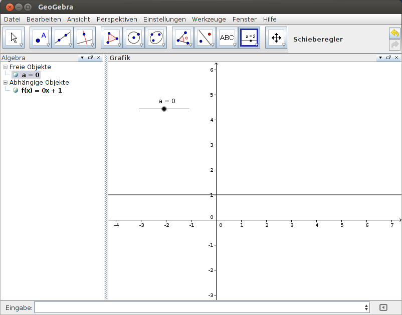 GeoGebra: Schieberegler anwenden