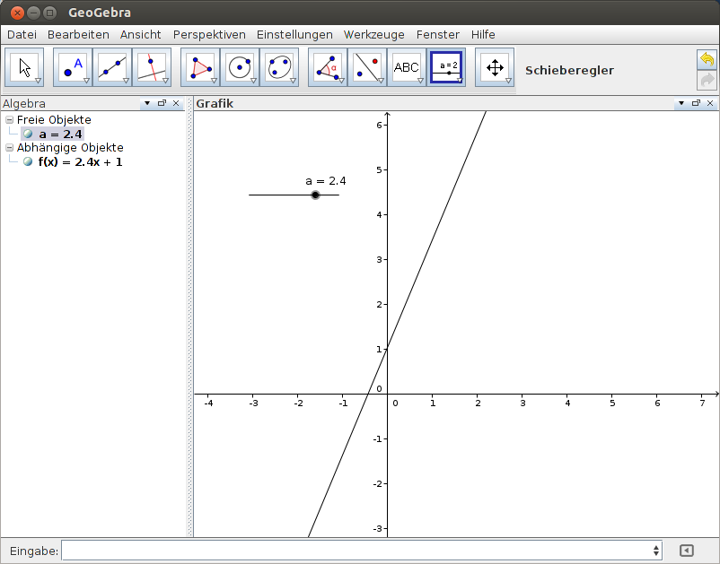 GeoGebra: Schieberegler anwenden