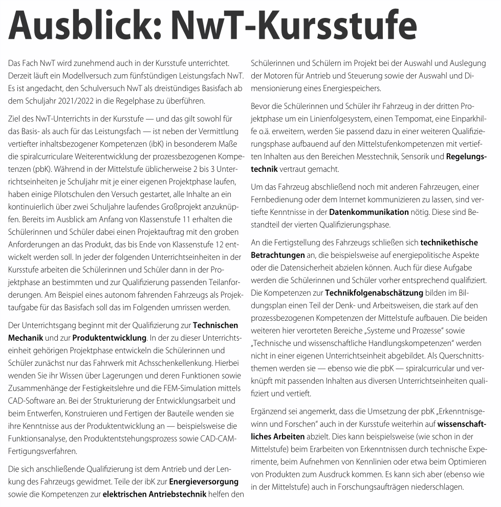 Übersichtsschema der Unterrichtseinheit