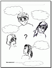 Folie mit Sprechblasen