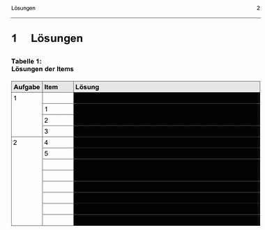 Lösungen Tabelle 1
