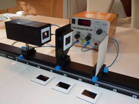 Versuchsaufbau Lochkamera