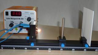 Versuchsaufbau Licht und Schatten