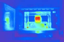 IR-Photo offene Mikrowelle