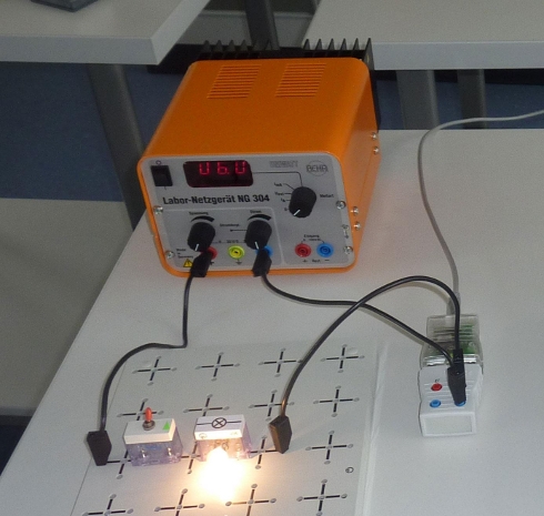 Versuchsaufbau Einschaltvorgang