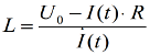 L=(U_0-I(t)*R)/(dI(t)/dt)