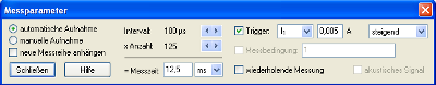 Messparameter einstellen