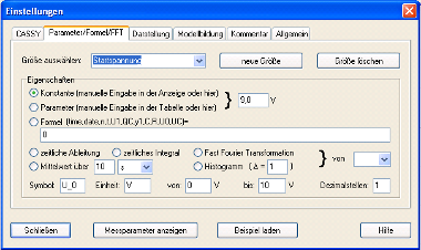 Spannung zur Zeit 0s vorgeben