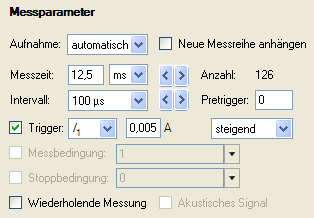 Messparameter einstellen