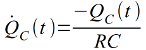 dQ(t)/dt = - Q(t)/(RC) 