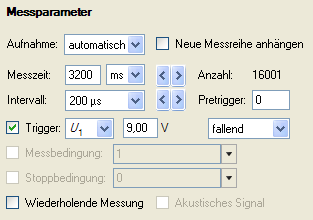 Messparameter eingeben