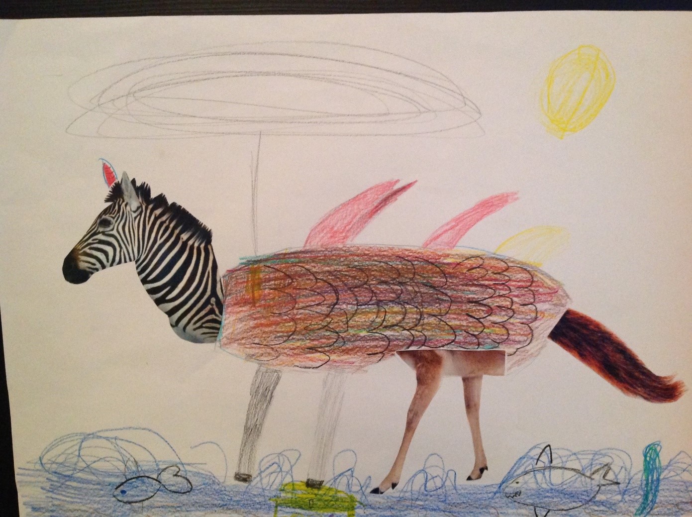 Wolpertinger mit Zebrakopf