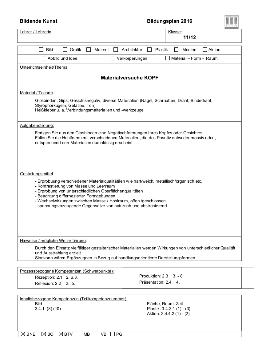 Materialversuche KOPF