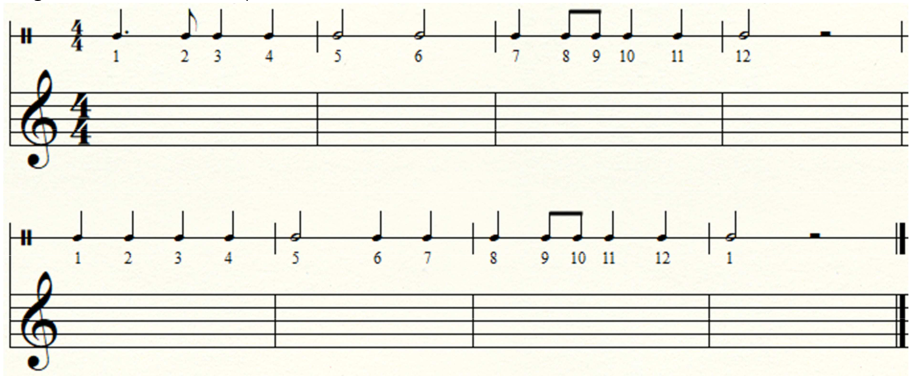 Zwölftonreihe Schritt 2