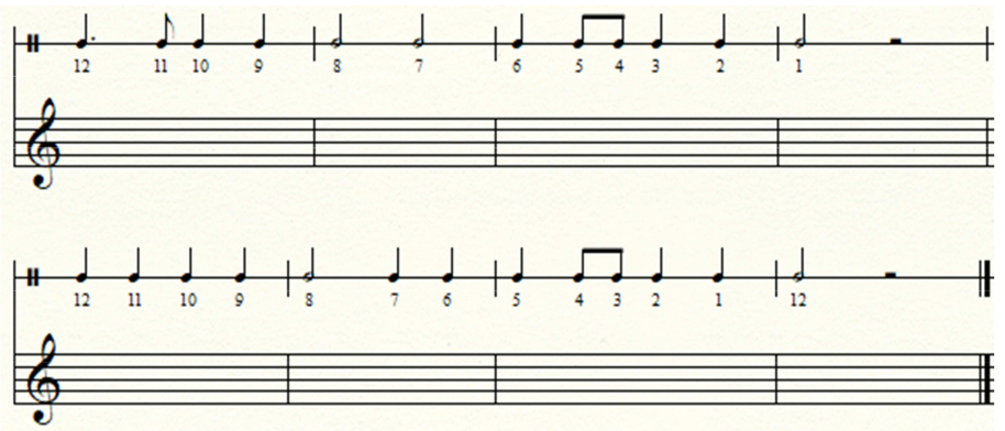 Zwölftonreihe Schritt 4