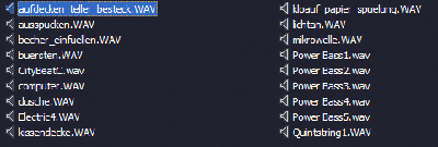 Auwahl WAV-Dateien!