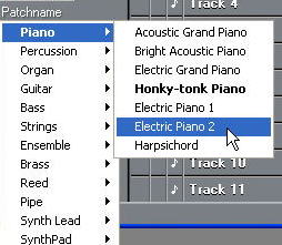 Instrument auswählen
