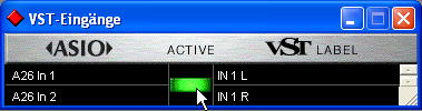 VST Eingänge