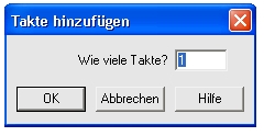 Takte hinzufügen