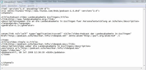 xml Screenshot