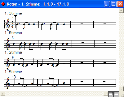 Noten 1. Stimme