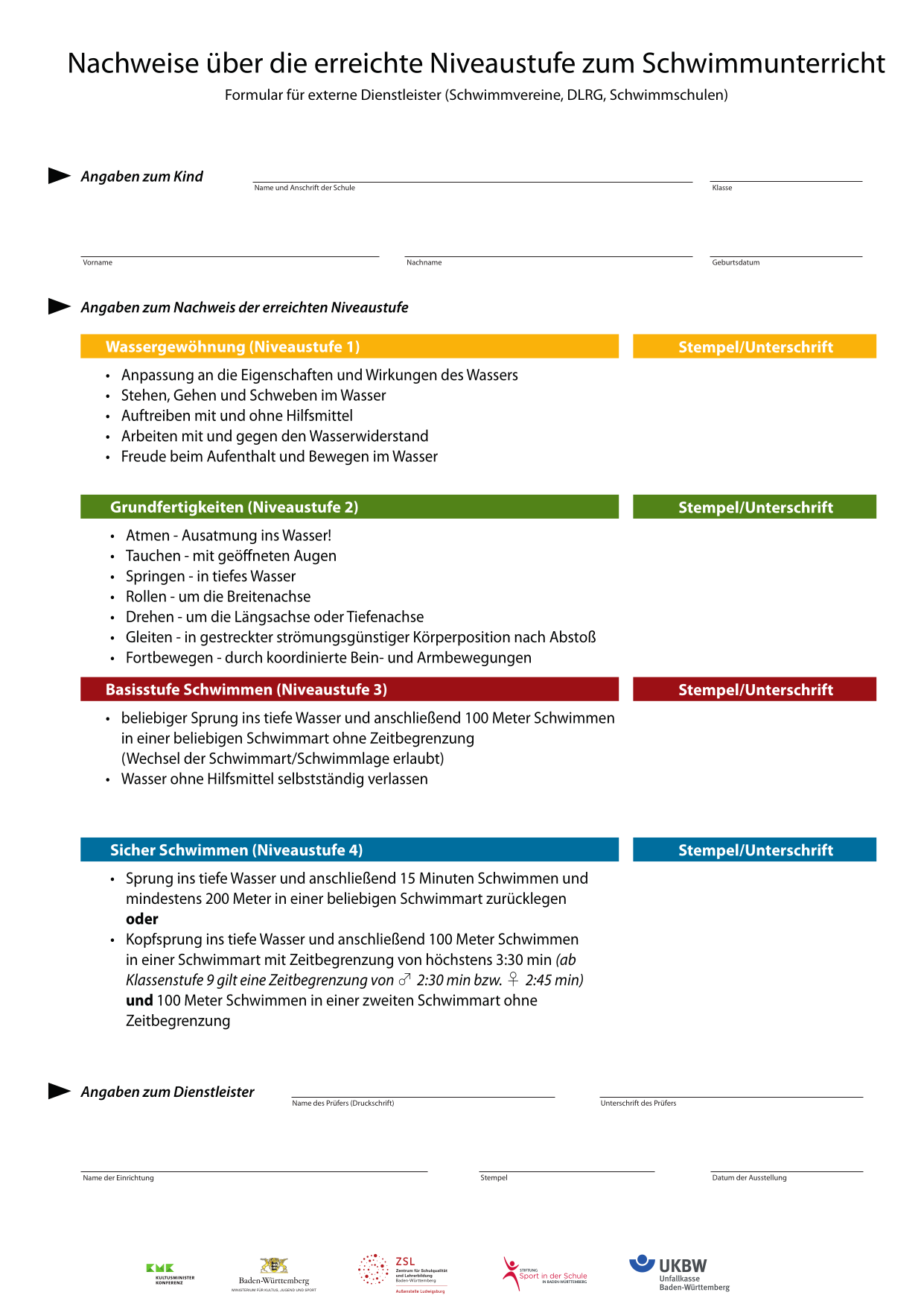 Nachweis Externer Dienstleister Seite 1