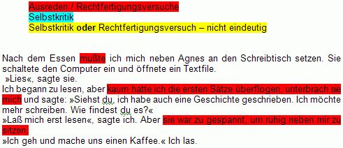 Text mit Hervorhebungen