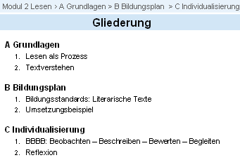 Folie3 Präsentation zum Modul "Lesen"