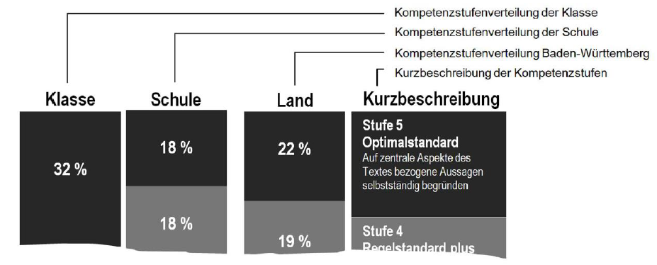 Darstellung Kompetenzstufenverteilung