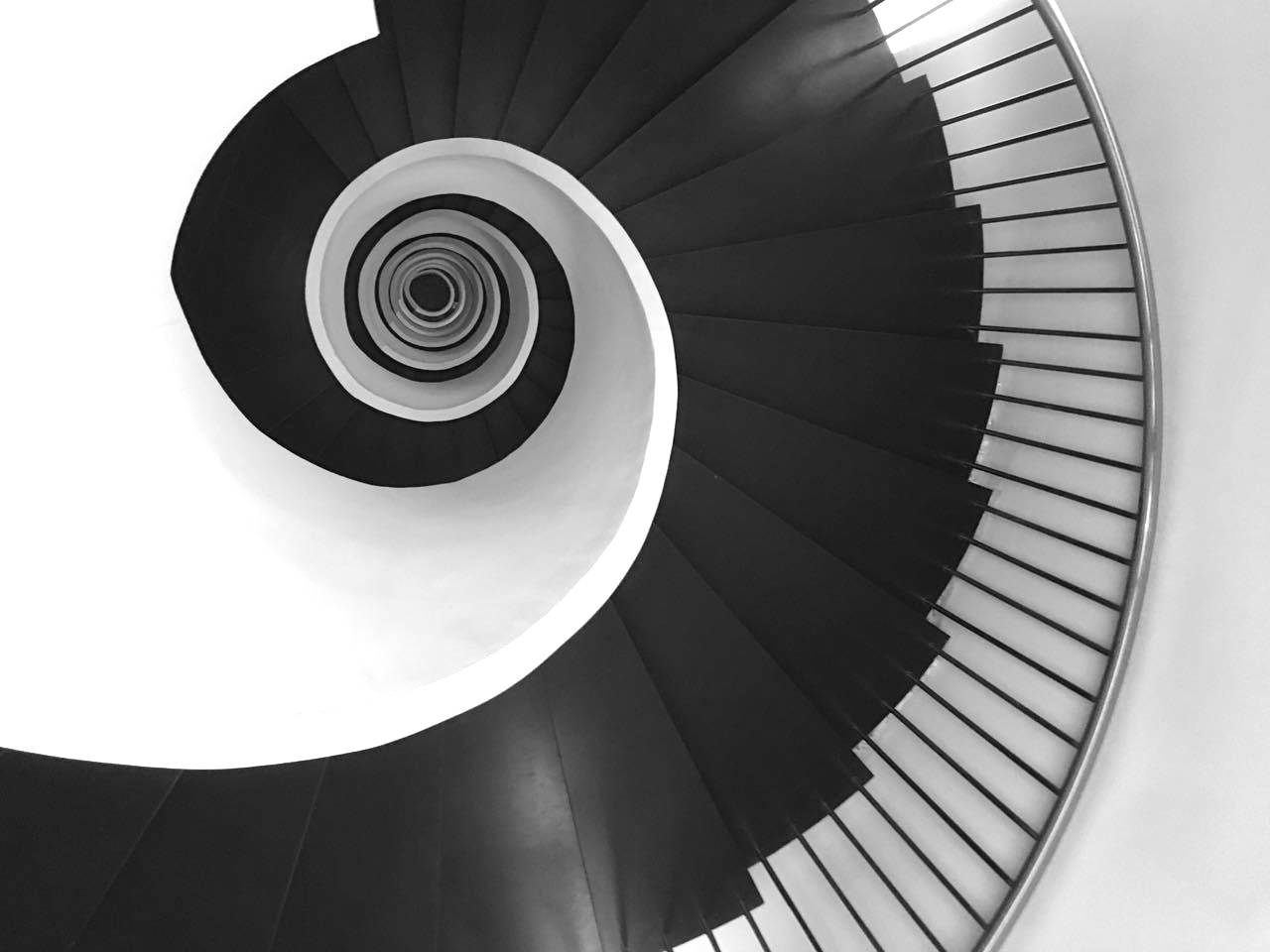 Wendeltreppe von oben