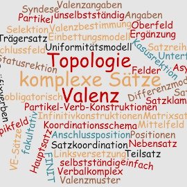 Wordcloud Wortwolke Vertiefungskurs Sprache Topologie komplexe Sätze Valenz