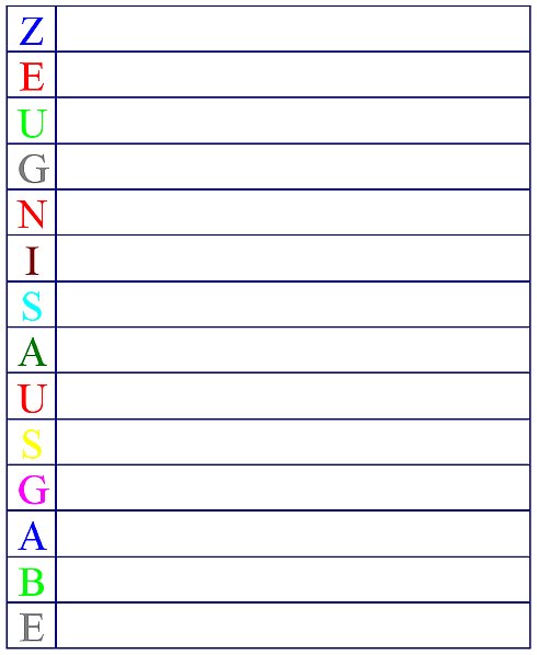 Bild: Achrostikon Beispiel7