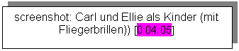 Textfeld: screenshot: Carl und Ellie als Kinder (mit Fliegerbrillen)) [0:04:05]