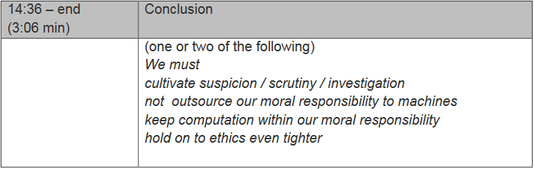 Notizentabelle zu Zeynep Tufekci