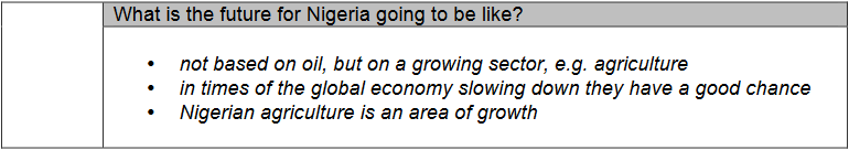 Lösungstabelle mit Fragen zum Video