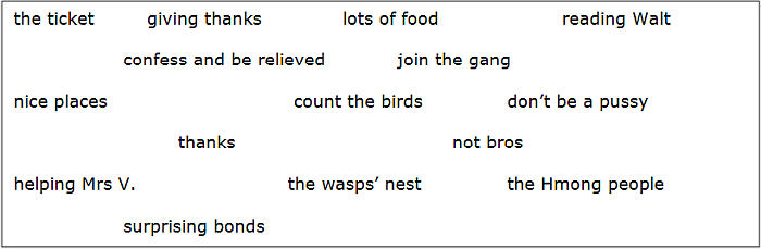 Kasten mit matching words