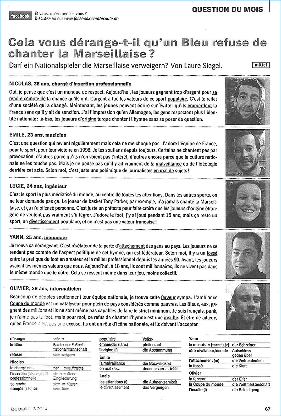 Darf ein Nationalspieler die Marseillaise verweigern?