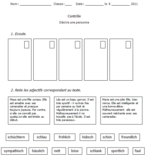 decrire une personne