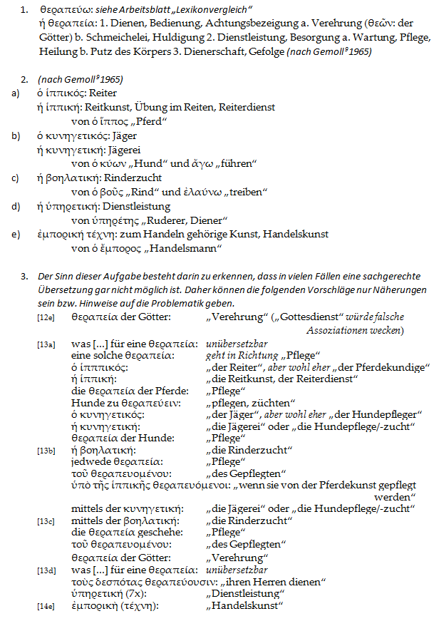 Lösungshinweise für Lehrer 1