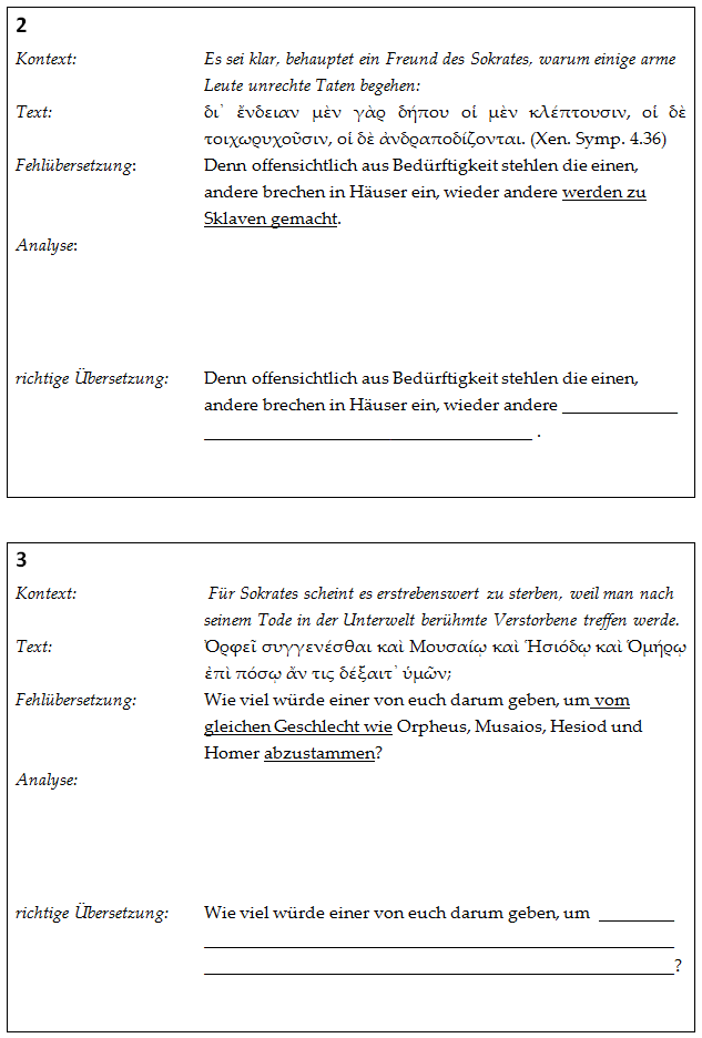 Fehleranalyse mit Hilfe des Wörterbuchs 2