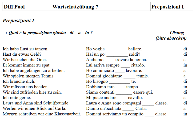 Aufgabe sieben bis zehn