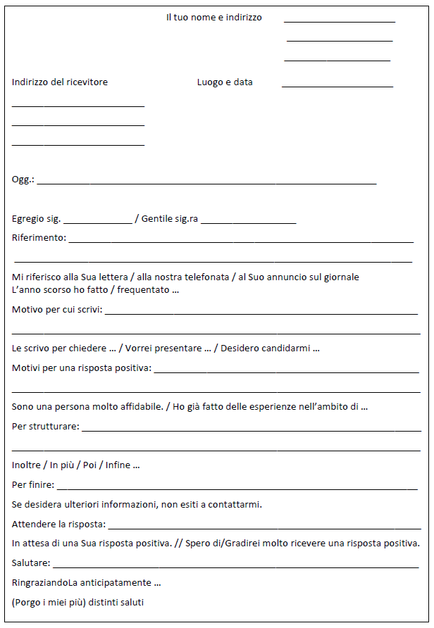 Aufbau formaler Brief