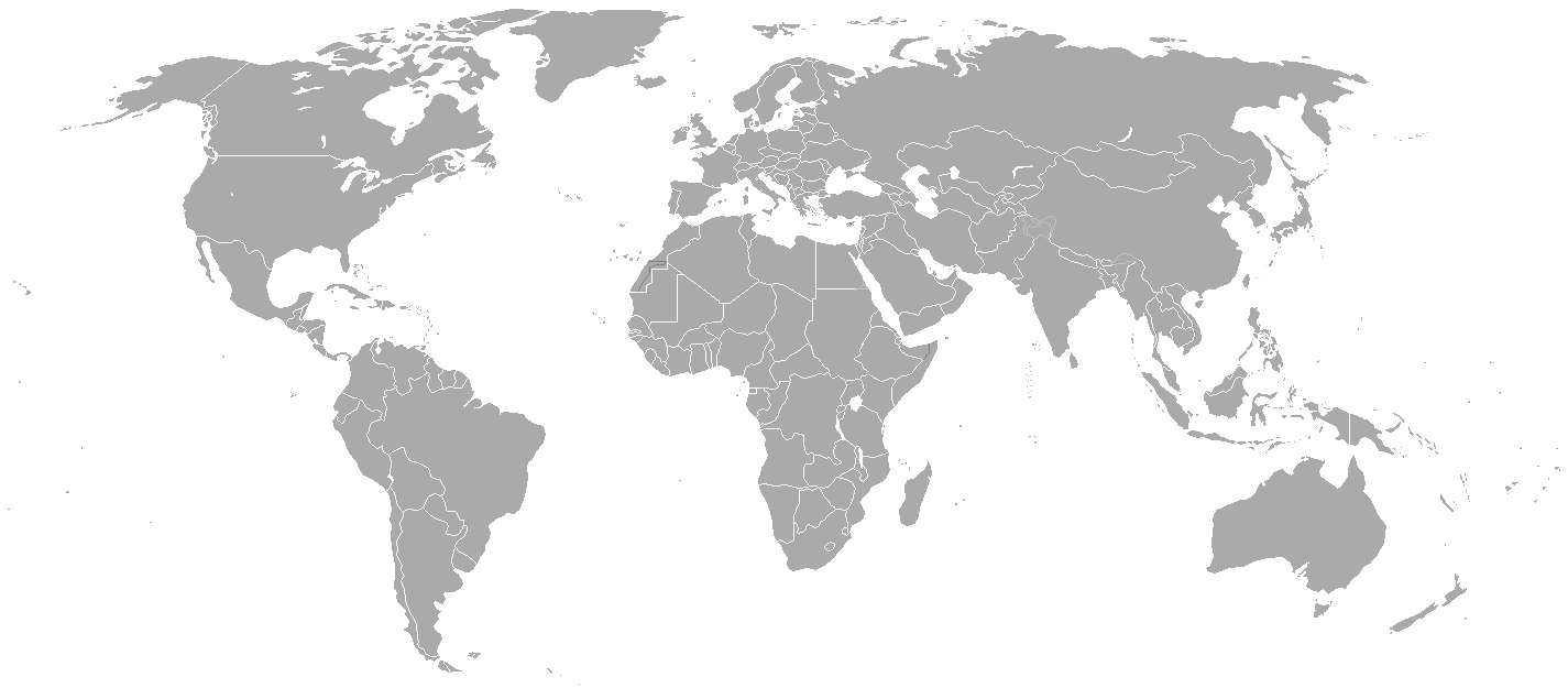 Blanke Weltkarte